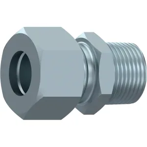 Niplu hidraulic TN93 echipat cu piulita, filete exterioare, Metric 24° – Gaz 60°