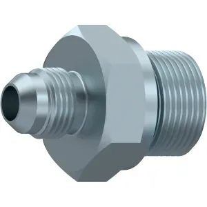 Niplu hidraulic, filete exterioare, JIC 37° – Gaz 60°