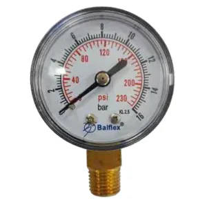 Manometru fara glicerina, radial, 53 mm, Gaz 1/4 tol, presiune aer, apa, ulei