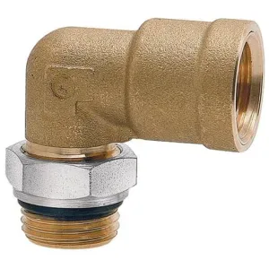 Racord L camion din bronz, filet interior-exterior