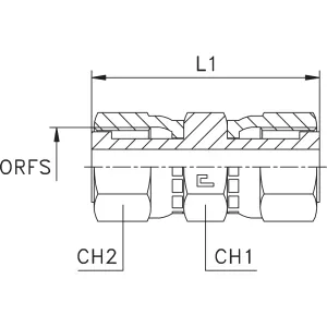 Adaptor hidraulic drept, ORFS, olandez – olandez