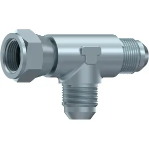 Teu hidraulic, JIC 37°, filete exterioare, olandez lateral