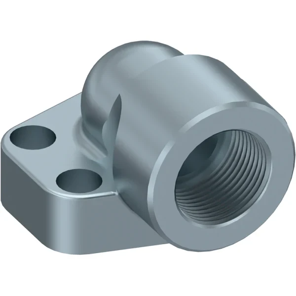 Adaptor flansa 90°, 3000 PSI, filet interior Gaz