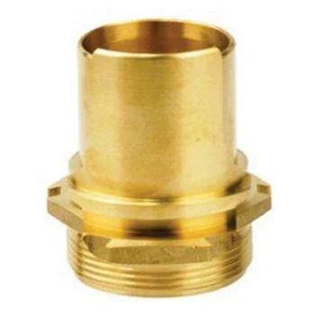 Armatura furtun, stut neted cu guler Tankwagon, filet exterior, bronz