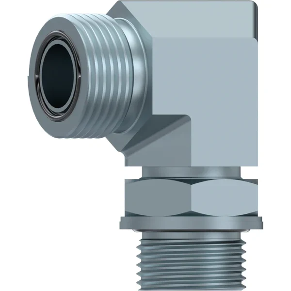 Cot hidraulic 90°, ORFS exterior – Gaz 60° exterior orientabil