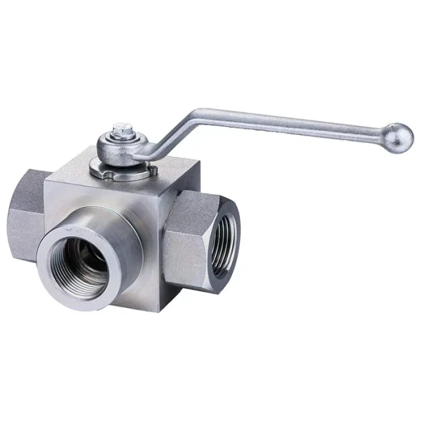 Robinet hidraulic 3 cai, 3/4 tol, 250 bar, forma T