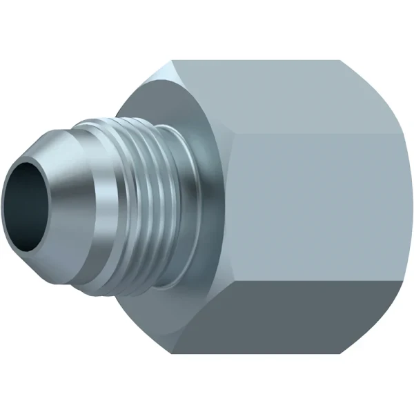 Adaptor hidraulic drept, JIC 37° exterior – Gaz interior