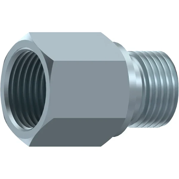 Adaptor hidraulic drept, Gaz 60°, exterior – interior