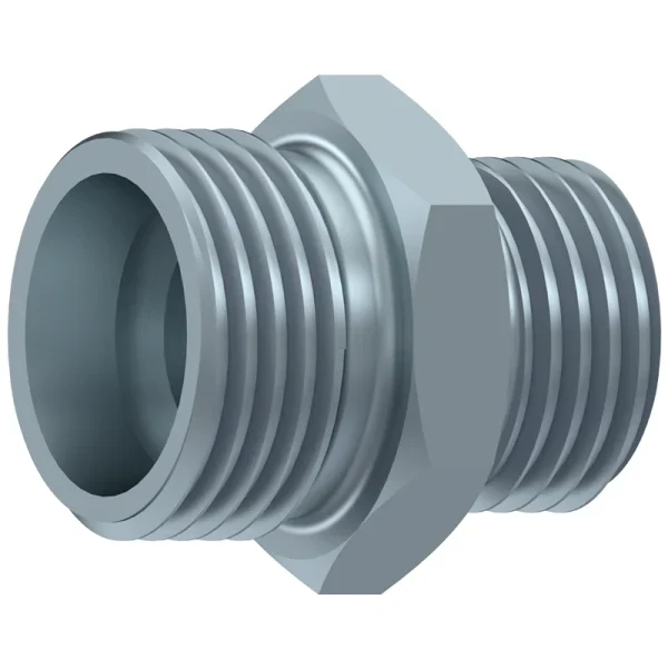 Niplu hidraulic TN92 GG, filete exterioare, Metric 24° 10S 18x1.5 – UNF 9/16 tol