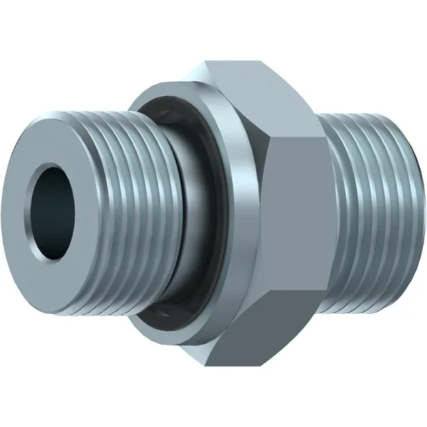 Niplu hidraulic, filete exterioare, ORFS – Gaz 60°