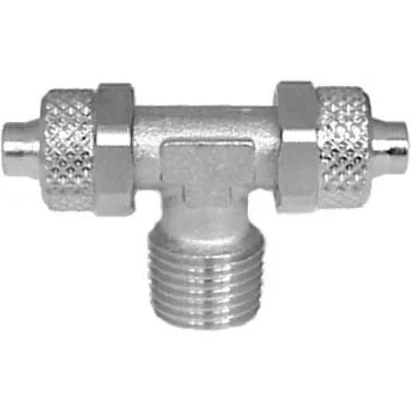 Cupla rapida furtun aer 10x8 mm, teu, filet exterior Gaz 1/4 tol pe mijloc, alama