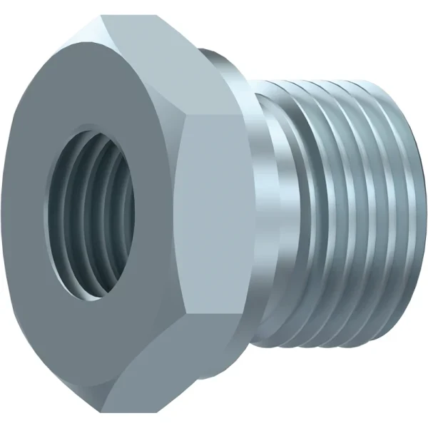 Adaptor hidraulic drept ingust, Gaz 60°, exterior – interior