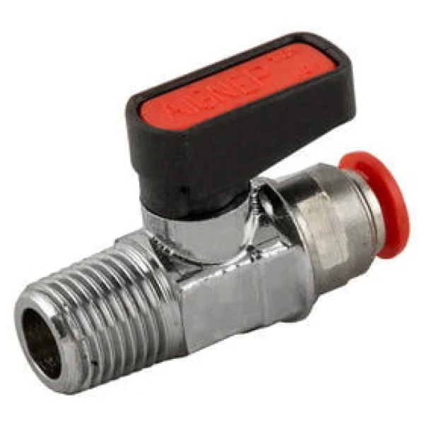 Robinet pneumatic Push-in plastic cu filet exterior