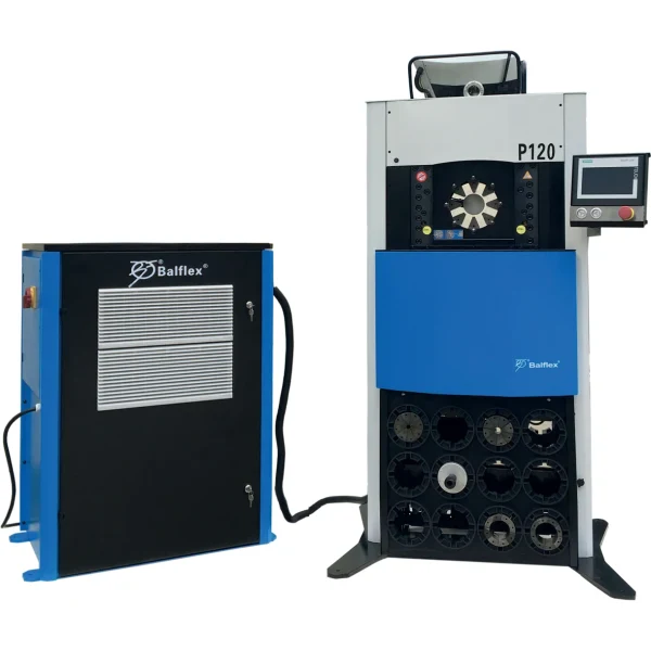 Presa sertizat furtunuri hidraulice Balflex P120, electrica digitala 380V, pana la R15, 2 tol