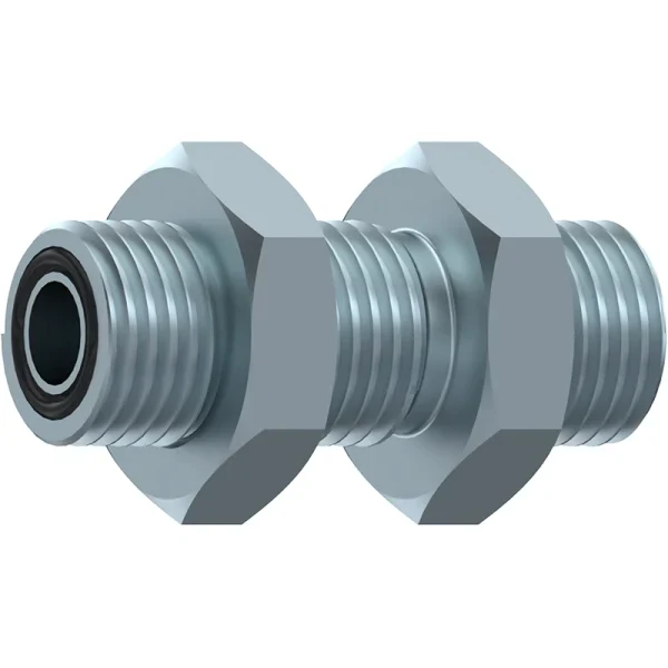Niplu hidraulic, ORFS, exterior – exterior trecere perete