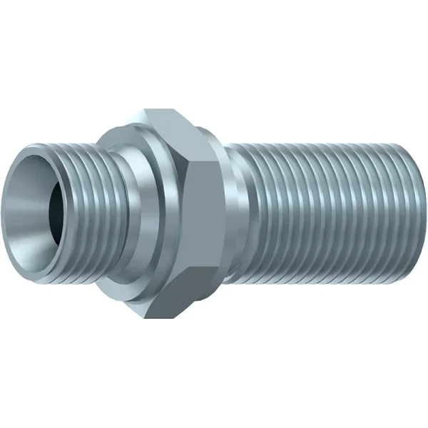 Niplu hidraulic, Gaz 60°, exterior – exterior trecere perete