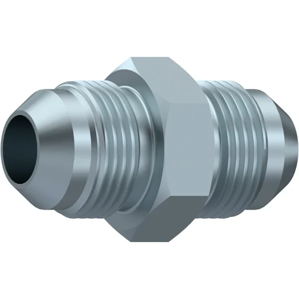 Niplu hidraulic, filete exterioare, JIC 37°