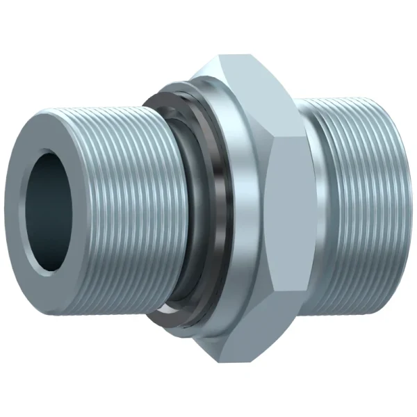 Niplu hidraulic TN92 GG, filete exterioare, Metric 24° 10S 18x1.5 – Gaz 60° 1/4 tol