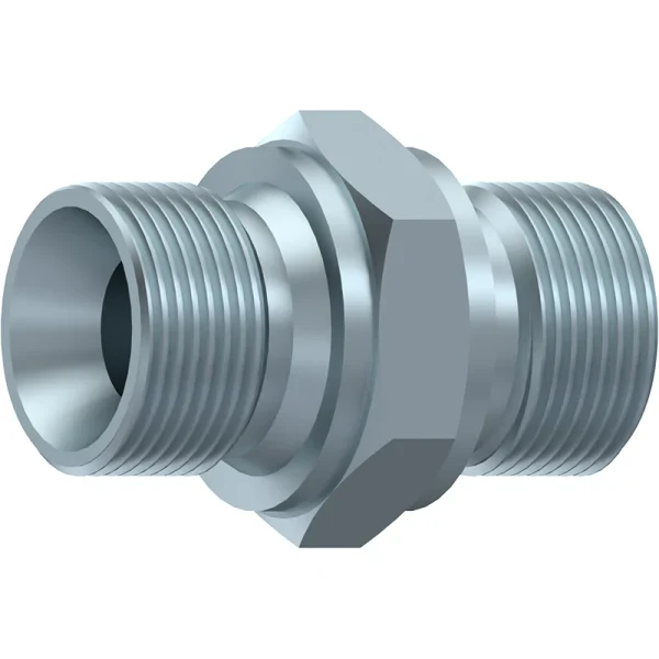 Niplu hidraulic, filete exterioare, Gaz 60°