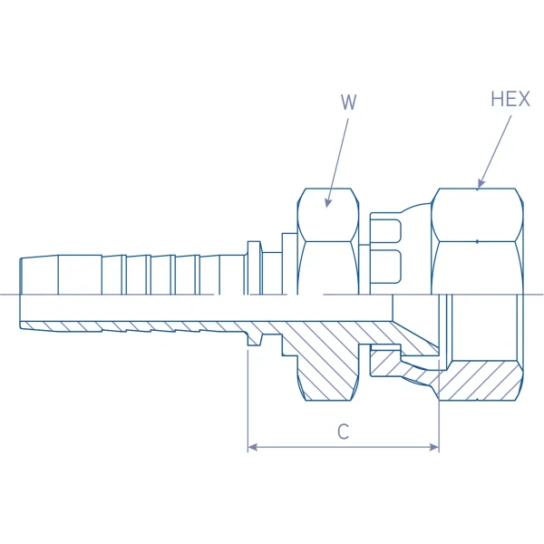 Armatura Komatsu, Metric 60° olandez