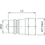 Cupla hidraulica cu bile, ISO A Tata, filet interior NPT, Holmbury