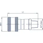 Cupla hidraulica cu infiletare, CR Mama, filet exterior NPTF, Holmbury