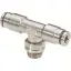 Cupla rapida furtun aer 10 mm, teu, filet exterior Gaz 1/4 tol pe mijloc, PT metal