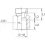 Adaptor hidraulic drept TN147, Metric 24° 10S 18x1.5 exterior – Metric 16x1.5 interior